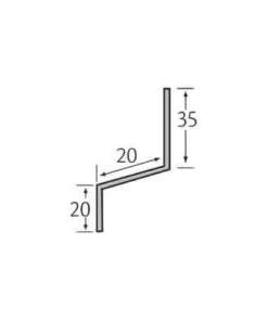 Vinyplus afwateringsprofiel / 6 meter lengte