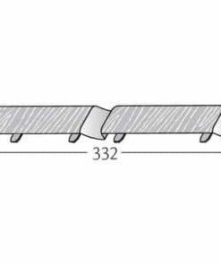 Eurotexx stootvoegverbinding 332 mm voor Dubbel rabatdeel
