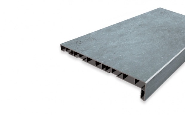 Milinboard steenlook vensterbank van kunststof hebben een mooie exclusieve look en zijn bijna niet van echt natuursteen te onderscheiden. De vensterbanken zijn bijzonder duurzaam, krasvast en stevig dankzij de oersterke melamine-toplaag.